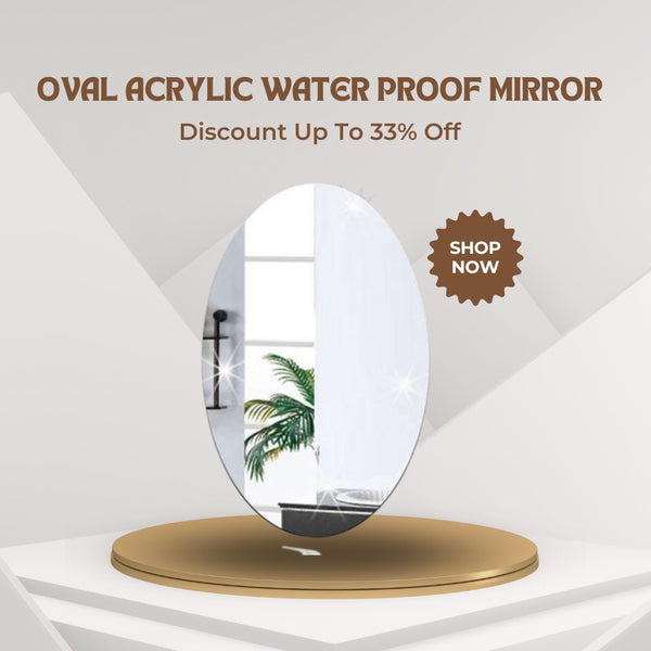 AgonX™ Oval Acrylic Water proof Mirror